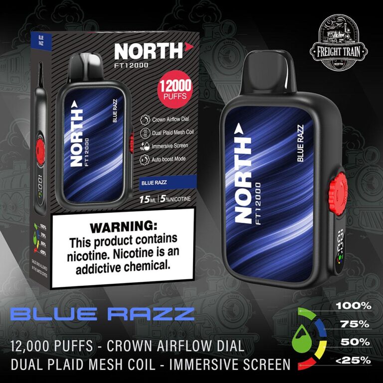 North Vape Freight Train Disposable Nicotine E-Cigarettes Blue Razz