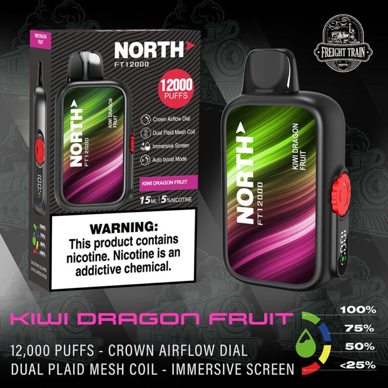 North Vape Freight Train Disposable Nicotine E-Cigarettes Kiwi Dragon Fruit