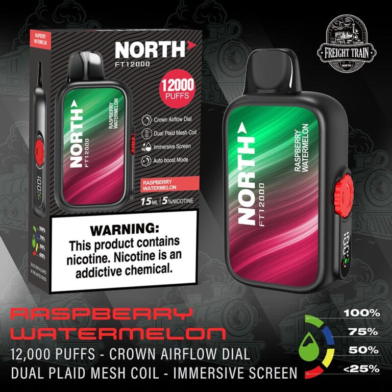 North Vape Freight Train Disposable Nicotine E-Cigarettes Raspberry Watermelon