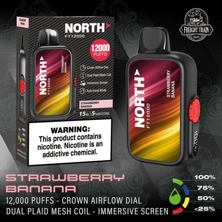North Vape Freight Train Disposable Nicotine E-Cigarettes Strawberry Banana