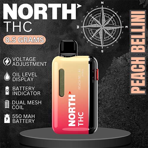Peach Bellini North THC Disposable Vape Device